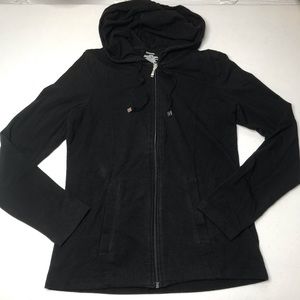Danskin Lightweight Black Sweatshirt/Hoodie Zip-up